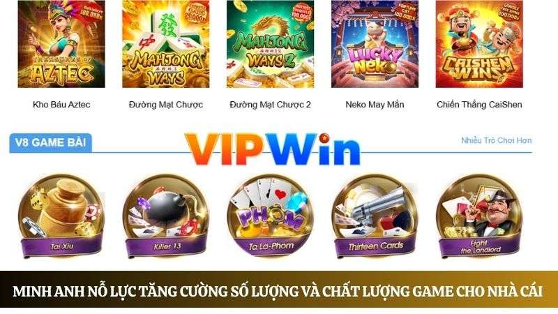Minh Anh liên tục tăng cường số lượng và chất lượng game